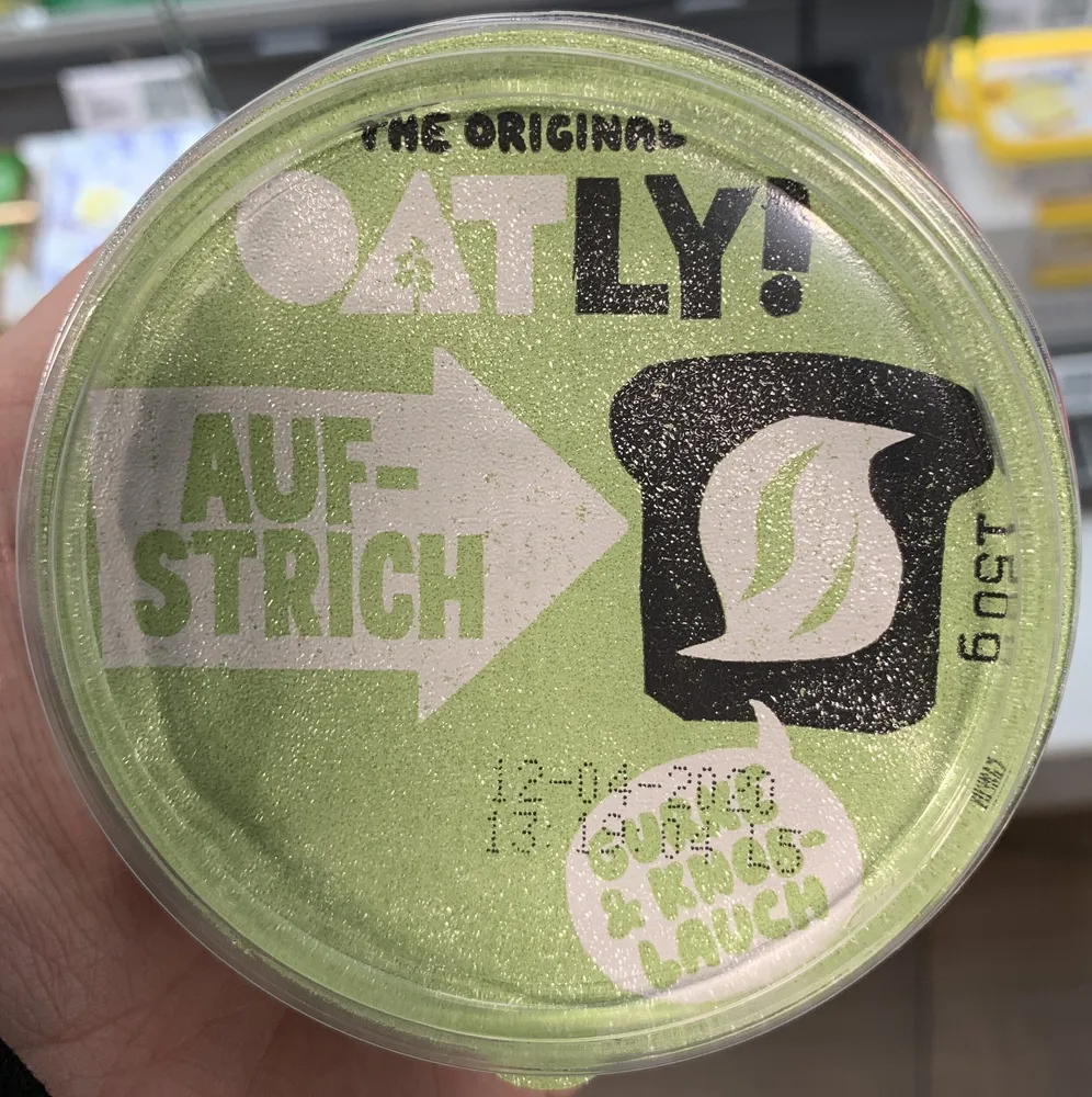 oatly Aufstrich Gurke & Knoblauch 7394376617157 Aufstrich auf fermentierter Haferbasis, Gurke & Knoblauch