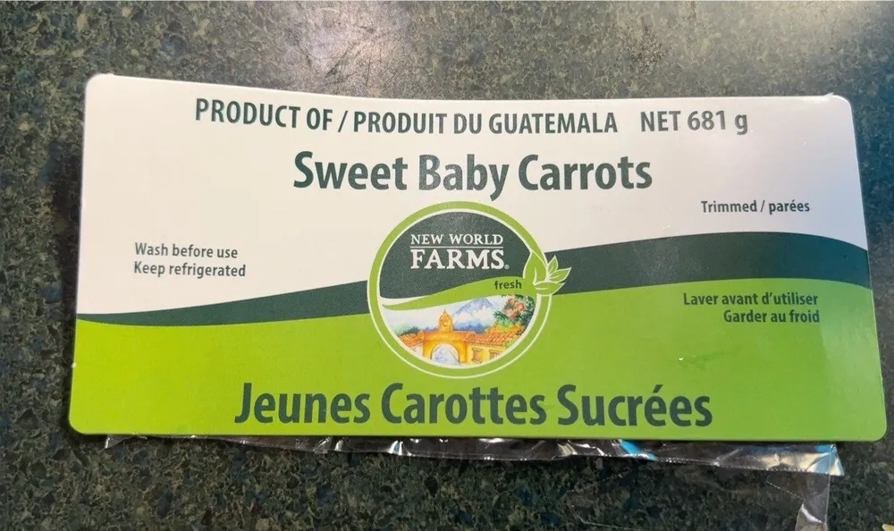 Sweet baby carrots