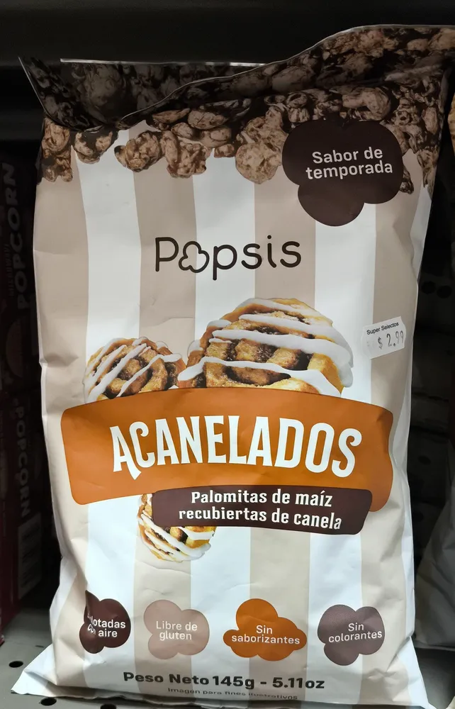 Palomitas de maíz recubiertas de canela