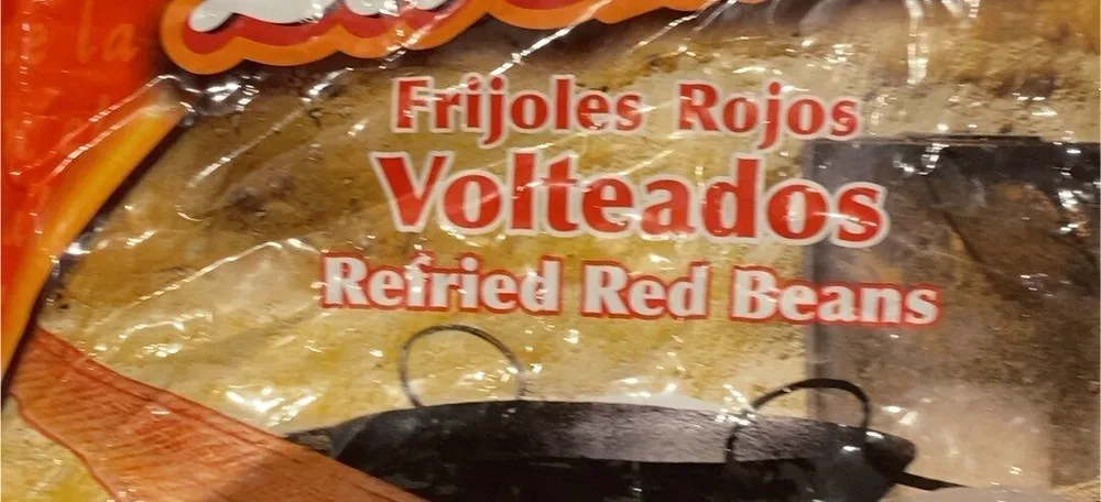 Frijoles rojos volteados