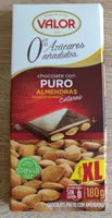 Chocolate puro con almendras mediterráneas 0% azúcares añadidos