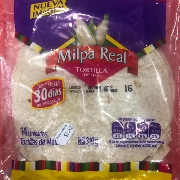 Tortilla de Maíz