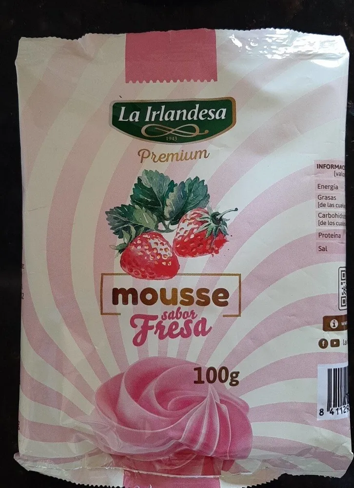 Mousse sabor fresa