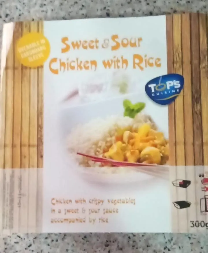 Sweet sour chicken with rice