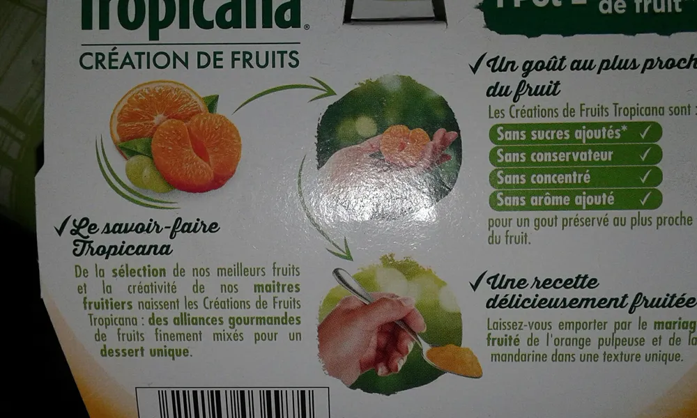 tropicana creation de fruits