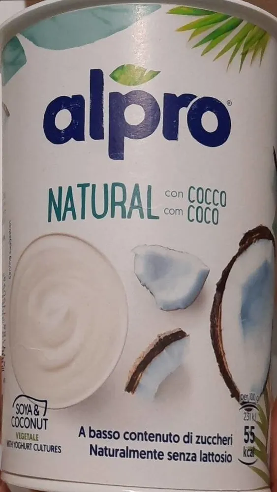 Yogurt naturale al cocco