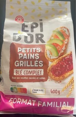 Epi d’or petits pains grillés blé complet