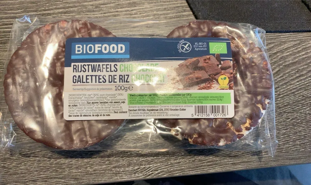 Biofood Galettes de Riz Chocolat