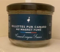 Rillettes pur canard au magret fumé