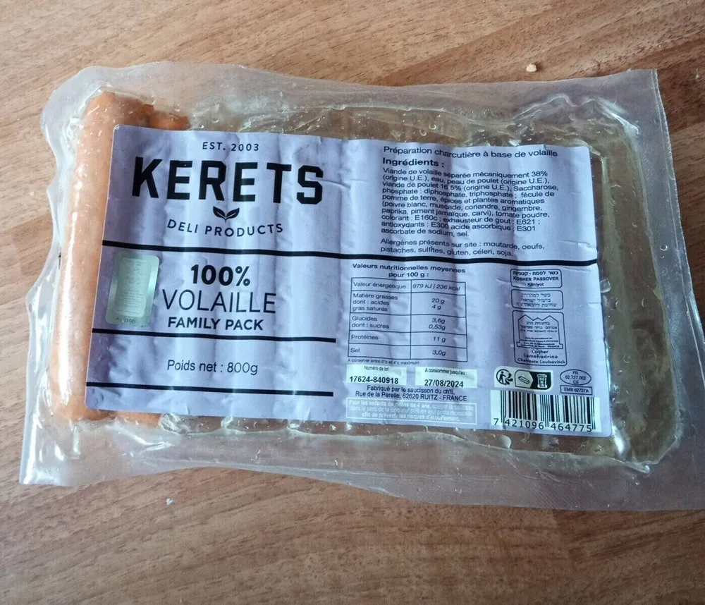 Saucisses 100% volaille family pack