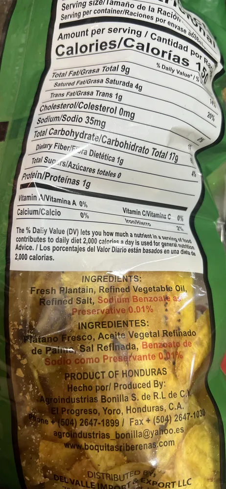 Fresh Plantain Chips