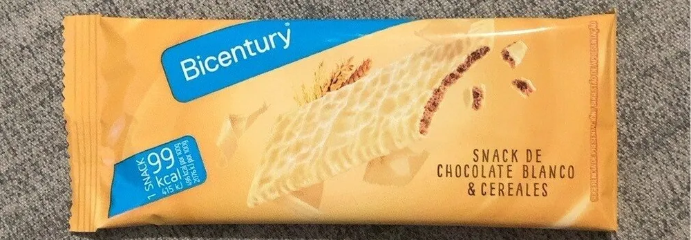 Snack de Chocolate Blanco y Cereales