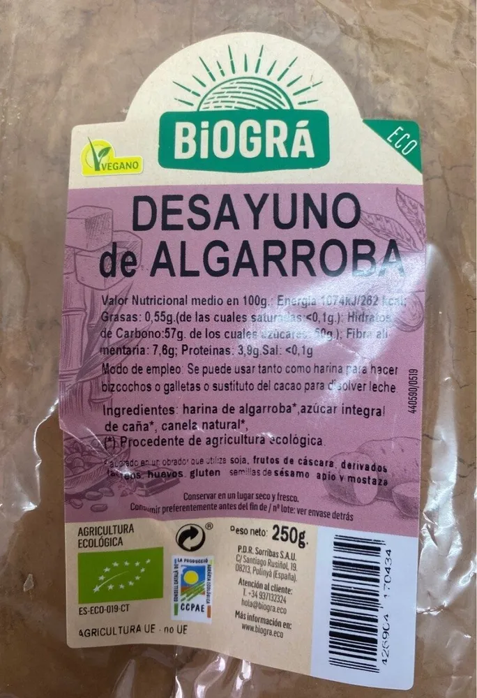 Desayuno de algarroba