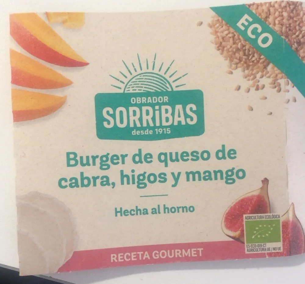 Burger de queso de cabra, higis y mango