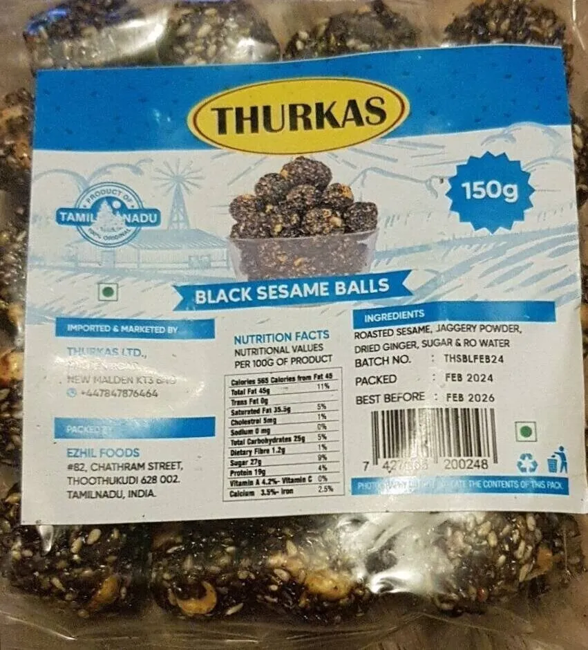 Black sesame balls