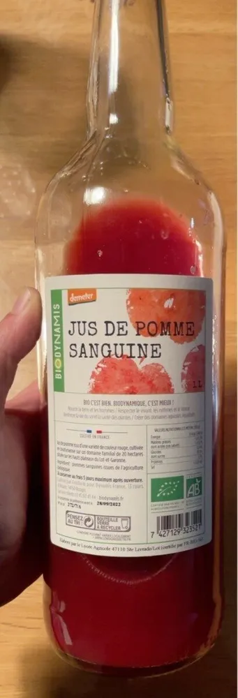 Jus de pomme sanguine