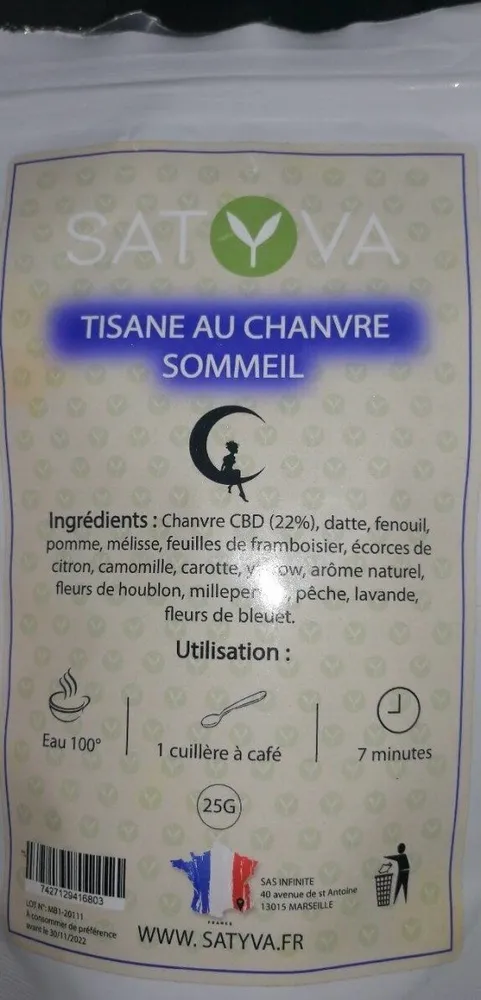 Tisane au chanvre sommeil