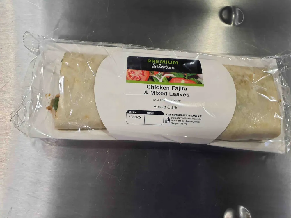 Chicken Fajita & Mixed Leaves On A Tortilla Wrap
