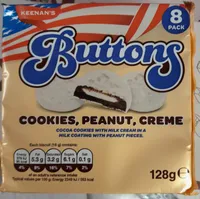 Buttons: Cookies, Peanut, Creme