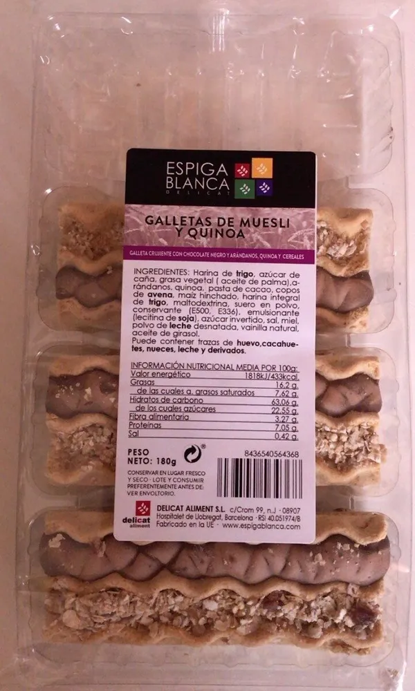 Galletas de muesli y quinoa