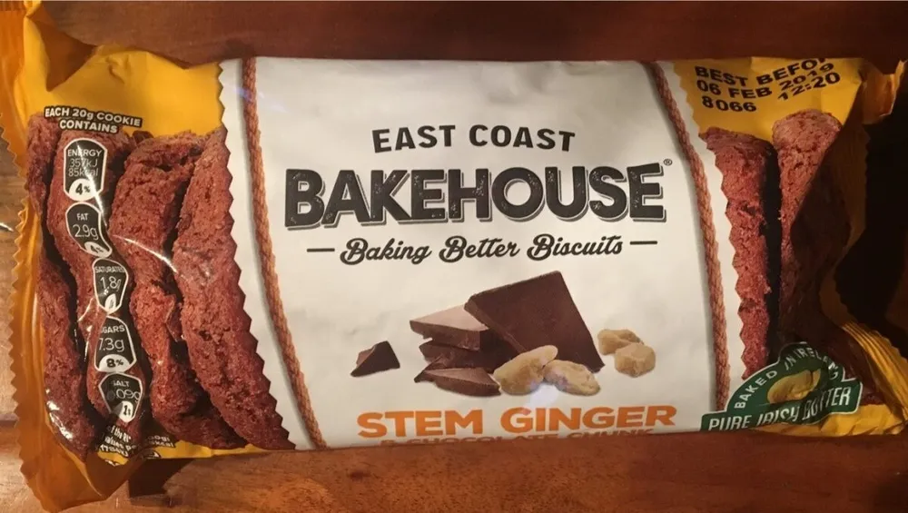 Stem ginger & chocolate chunk crunchy cookies
