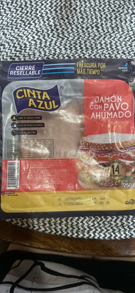 Jamón con pavo ahumado