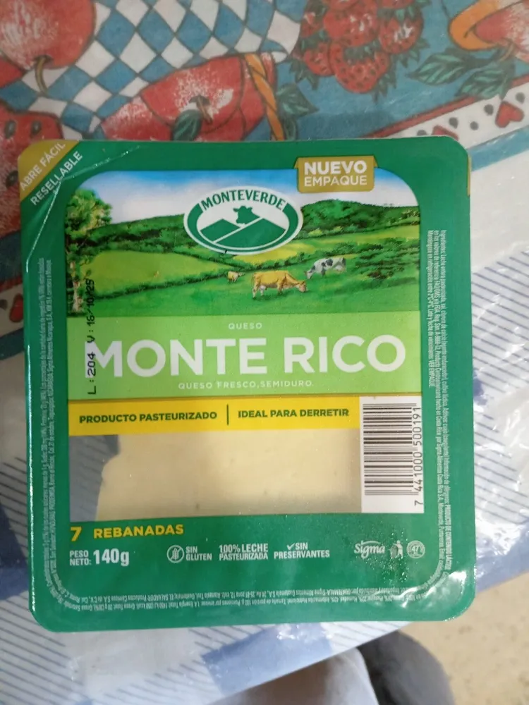 Queso Monte Rico 140g Monteverde
