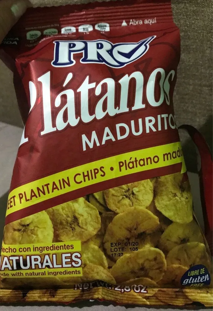 Hojuelas Platano Maduro Pro 80 GR
