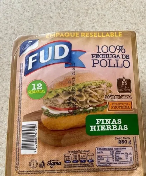 Pechuga de pollo finas hierbas