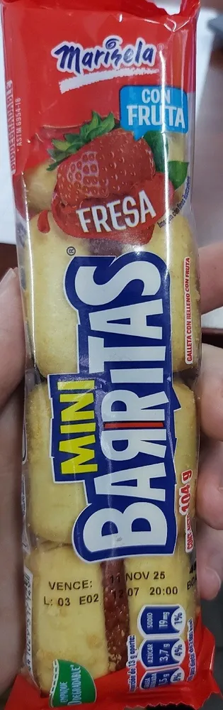 Mini barritas fresa