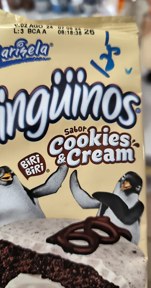 Pingüinos cookies cream