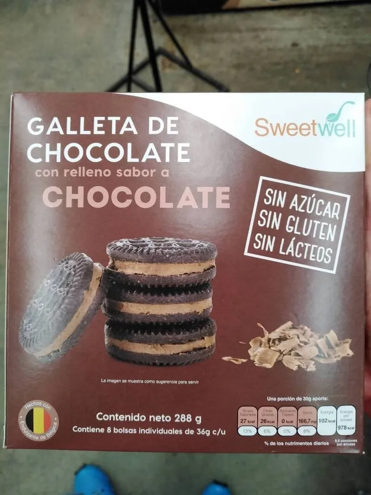 Galleta de chocolate con relleno sabor a chocolate
