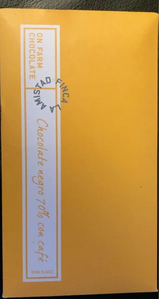 Chocolate negro 70% con café