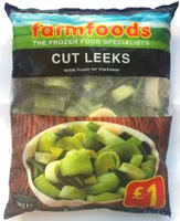 Cut Leeks quick frozen for freshness