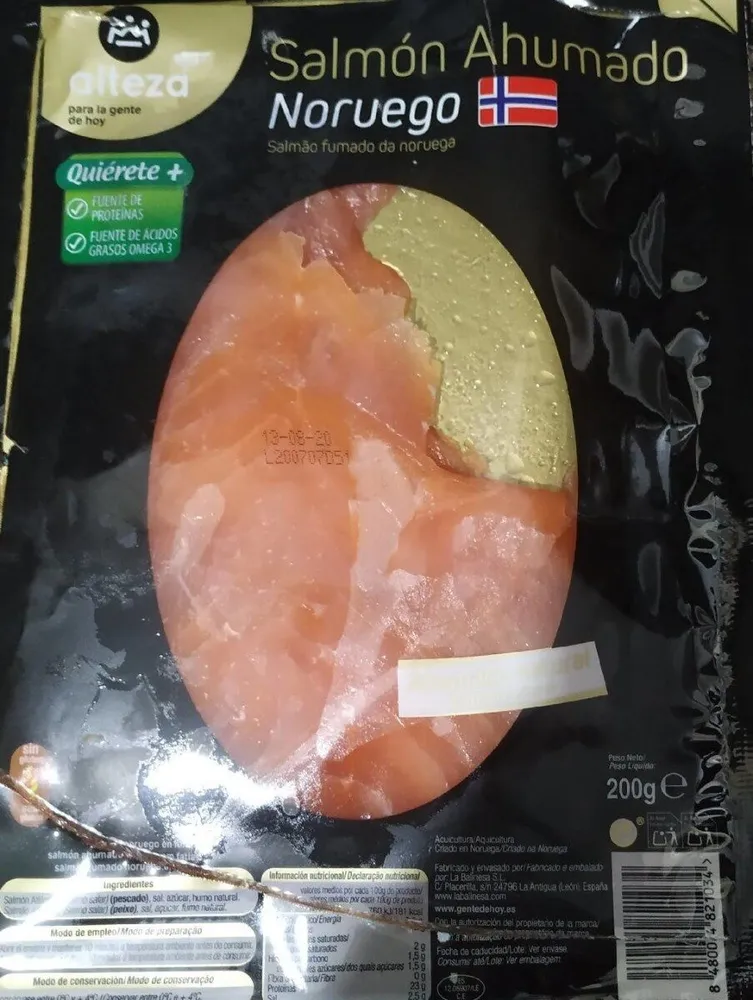 Salmón ahumado noruego