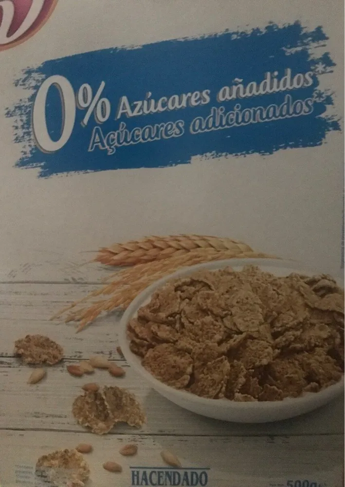 Copos de trigo integral y arroz 0%