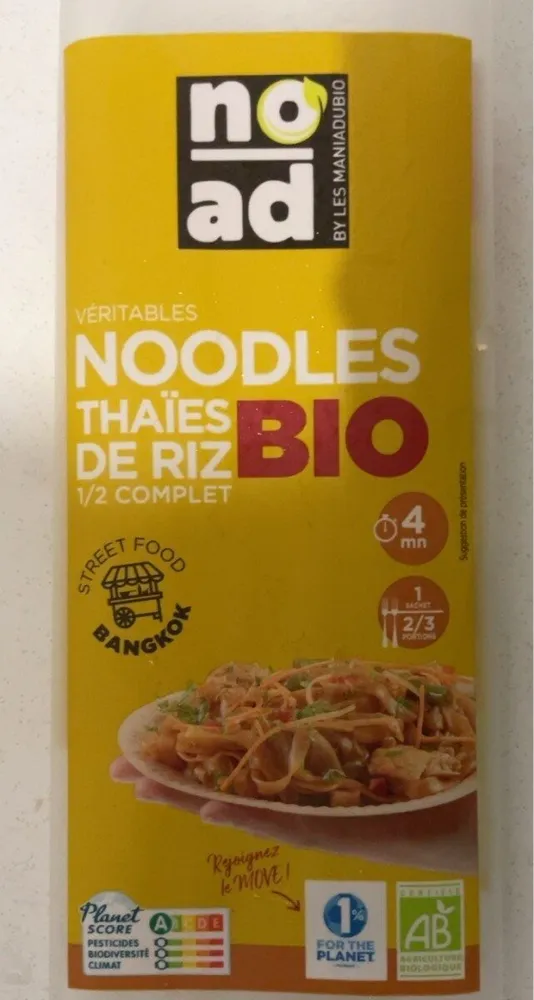 Noodles thaïes de riz 1/2 complet