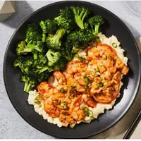 Factor Louisianan Shrimp w/Smoked Gouda Cauligrits & Chicken Andouille Tomato Gravy