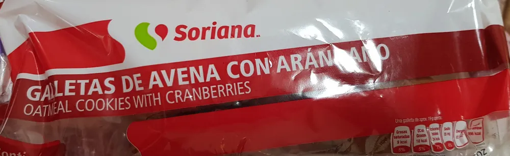 galletas de avena con arándano