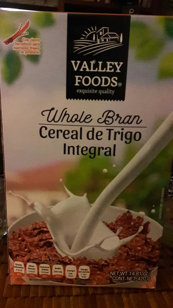 valley foods cereal de trigo integral