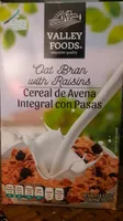 cereal de avena integral con pasas