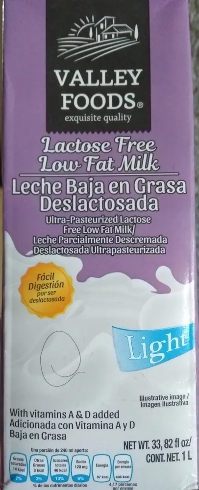 Leche Baja en Grasa Deslactosada