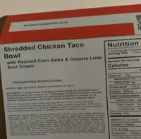 Shredded chicken taco bowl
