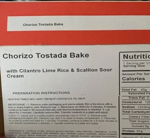 Chorizo tostada bake