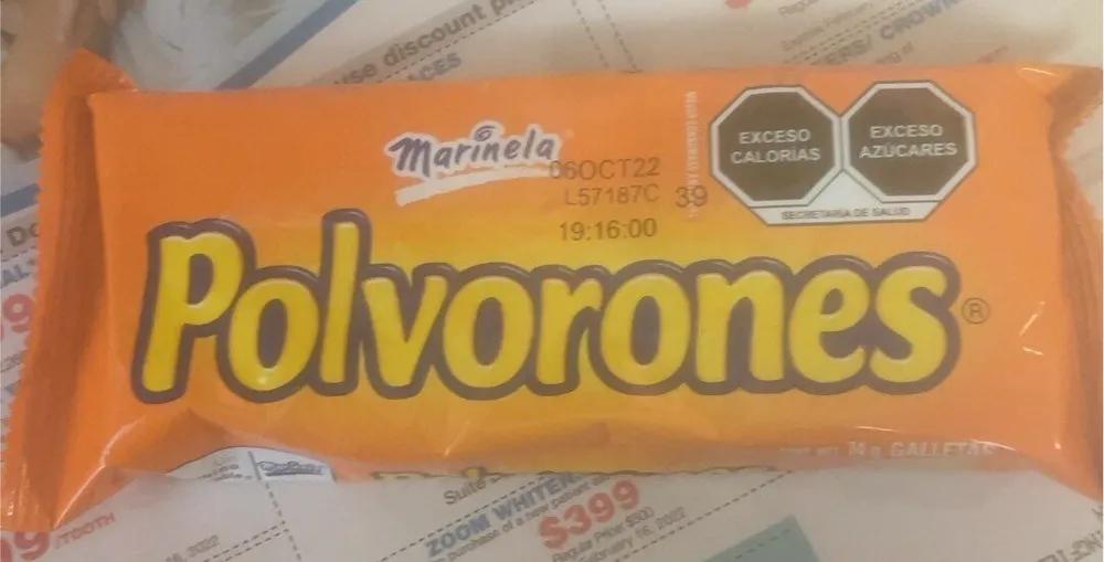 Galletas Marinela Polvorones sabor naranja