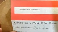 Chicken pot pie pasta with cauliflower and broccoli
