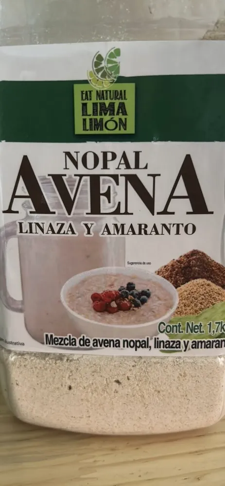 Nopal avena, linaza y amaranto