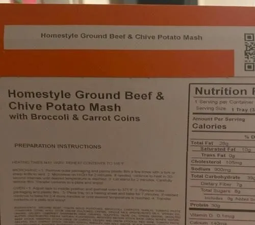 Home style ground beef & chive potato mash