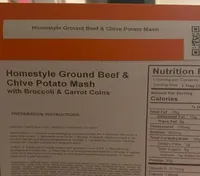Home style ground beef & chive potato mash