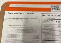 Creamed Corned Chicken with Roasted White Cheddar Potatoes